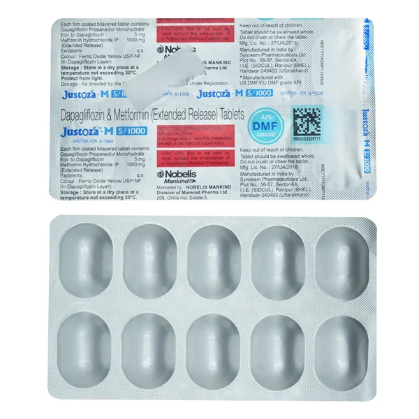 Justoza M 5/1000 Tablet 10's, Pack of 10 TABLETS