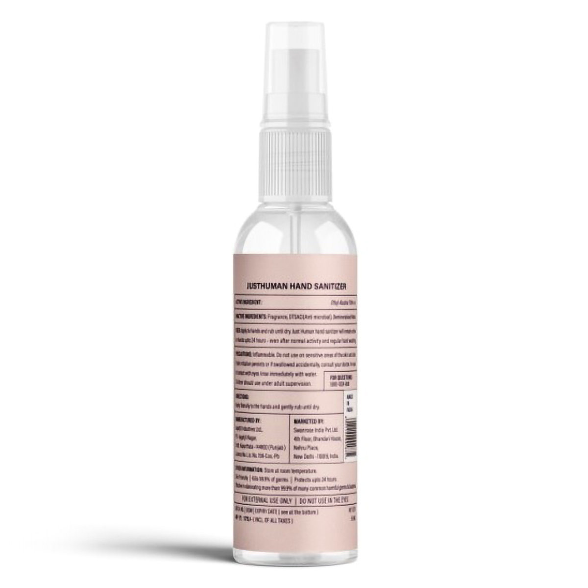 Justhuman 24 Hour Hand Sanitizer Spray 100 ml, Pack of 1 Justhuman 24 Hour Hand Sanitizer Spray 100 ml, Pack of 1