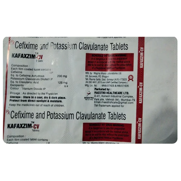 Kafaxzim-CV Tablet 10's, Pack of 10 TABLETS