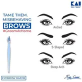 Kai Eyebrow Razor for women, 3 Count, Pack of 1