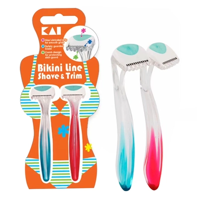 Kai Bikini Line Shave &amp; Trim Women Razor, 2 Count, Pack of 1