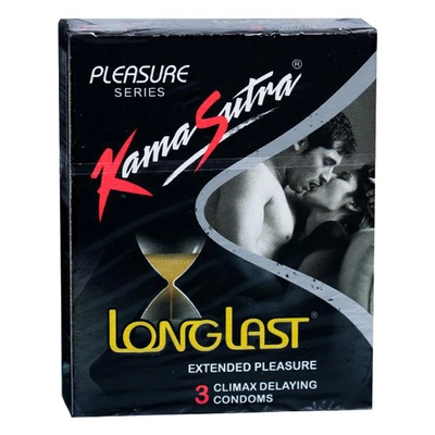 Kamasutra Longlast Condoms, 3 Count, Pack of 1