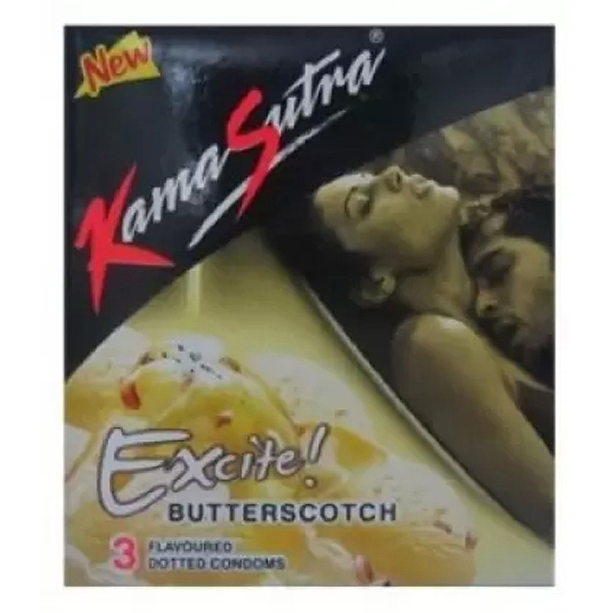 Kamasutra Excite Butterscotch Condoms, 3 Count, Pack of 1 Kamasutra Excite Butterscotch Condoms, 3 Count, Pack of 1
