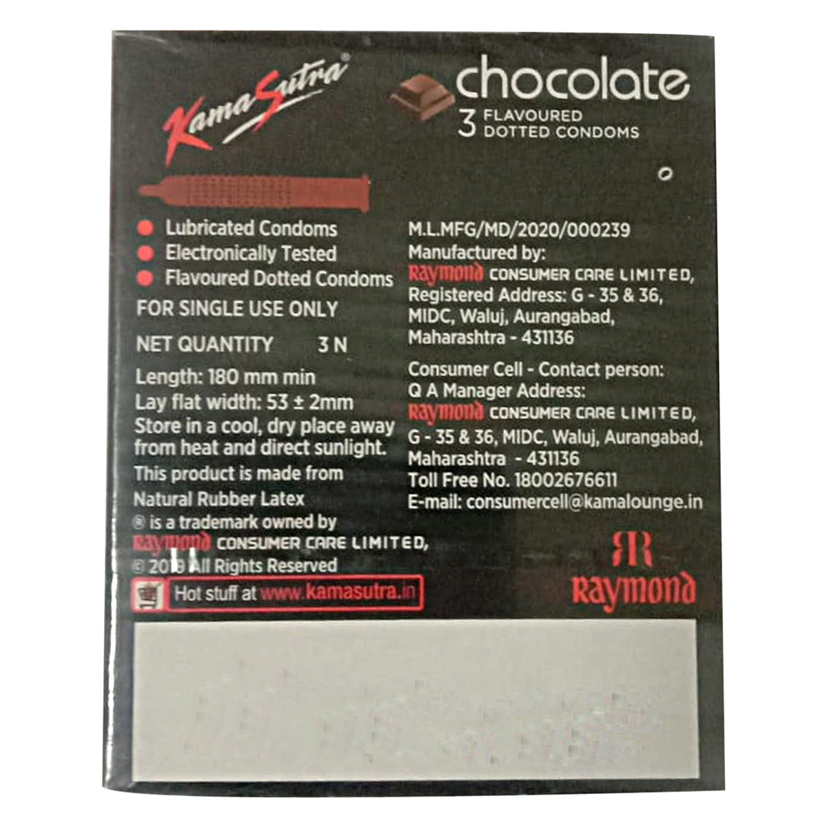 Kamasutra Chocolate Flavour Condoms, 3 Count, Pack of 1 Kamasutra Chocolate Flavour Condoms, 3 Count, Pack of 1