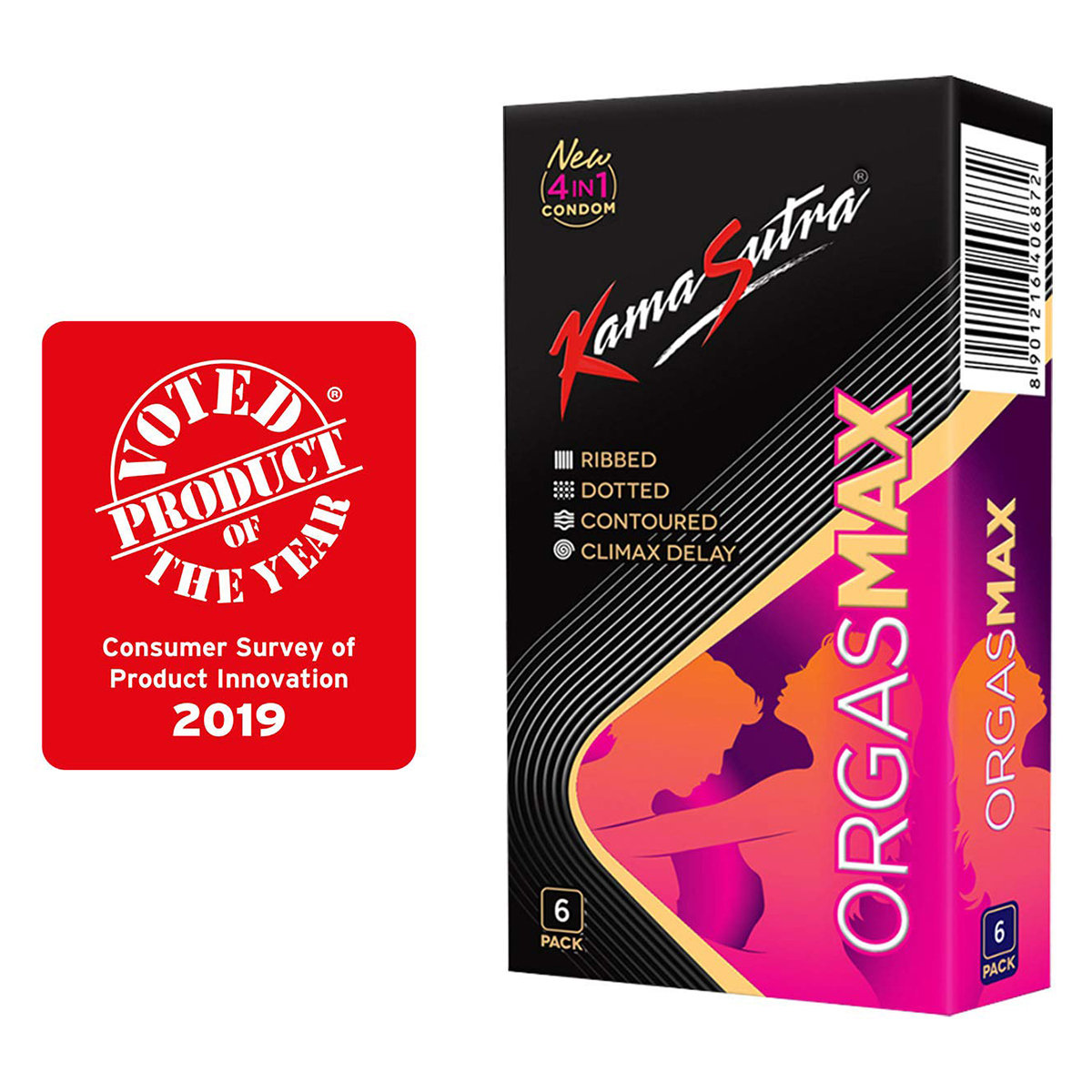 Kamasutra Orgasmax Condoms, 6 Count, Pack of 1 Kamasutra Orgasmax Condoms, 6 Count, Pack of 1