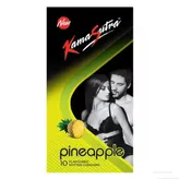 Kamasutra Pineapple Flavour Condoms, 10 Count, Pack of 1