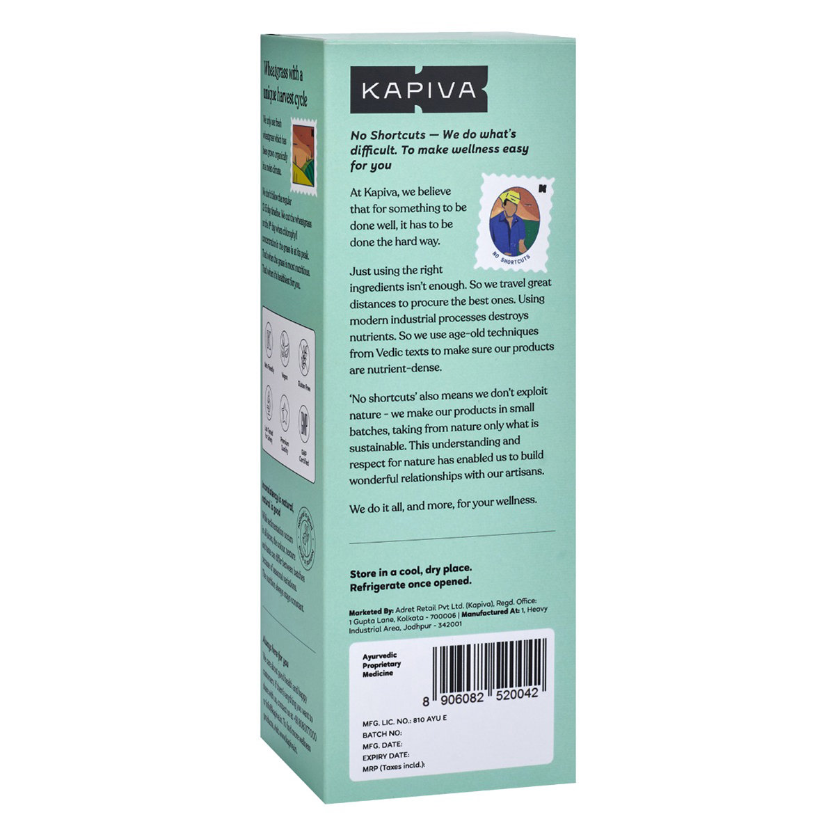 Kapiva Wheatgrass Juice, 1 Litre, Pack of 1 Kapiva Wheatgrass Juice, 1 Litre, Pack of 1