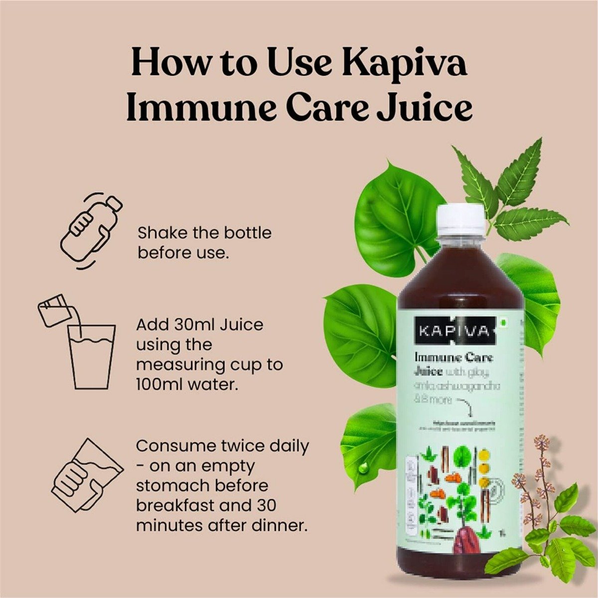 Kapiva Immune Care Juice, 1 L, Pack of 1 Kapiva Immune Care Juice, 1 L, Pack of 1