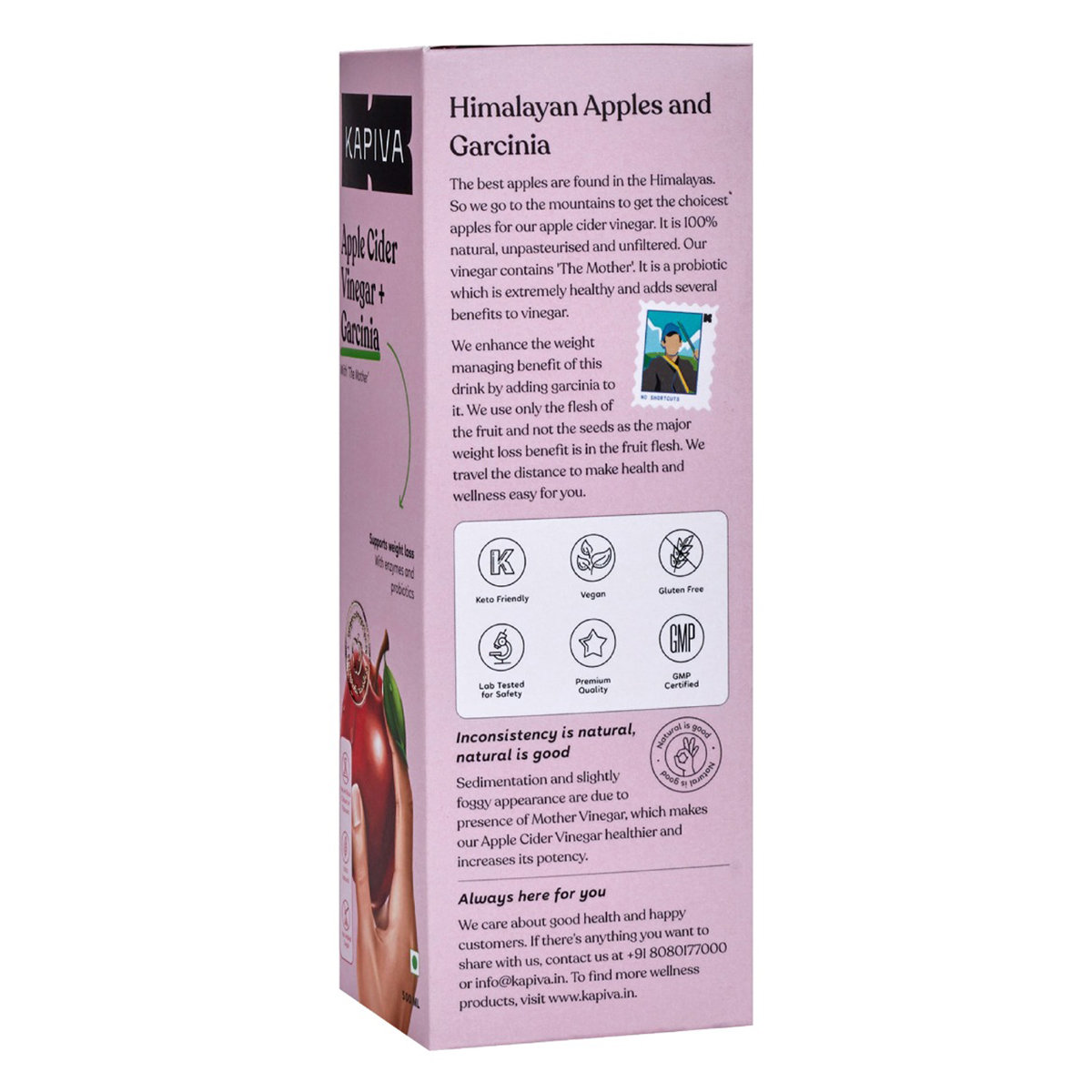 Kapiva Apple Cider Vinegar + Garcinia Juice, 500 ml, Pack of 1 Kapiva Apple Cider Vinegar + Garcinia Juice, 500 ml, Pack of 1