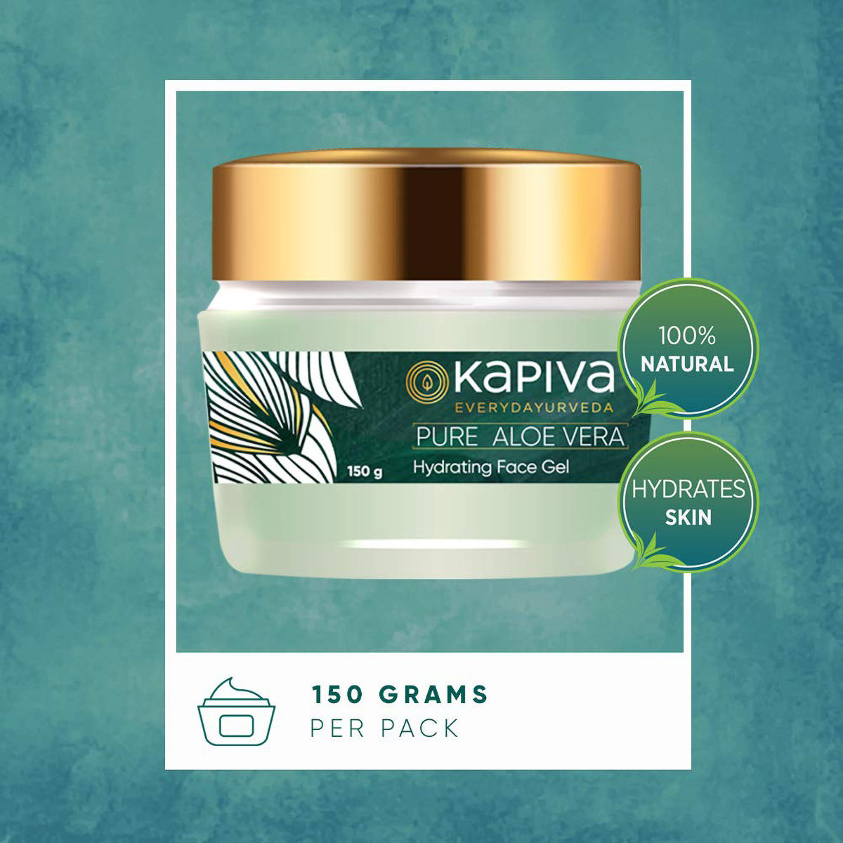 Kapiva Pure Aloe Vera Hydrating Gel 150 gm | Hydrates Skin | Nourishes Skin & Hair | Soothes Sunburn | 100% Natural, Pack of 1 Kapiva Pure Aloe Vera Hydrating Gel 150 gm | Hydrates Skin | Nourishes Skin & Hair | Soothes Sunburn | 100% Natural, Pack of 1