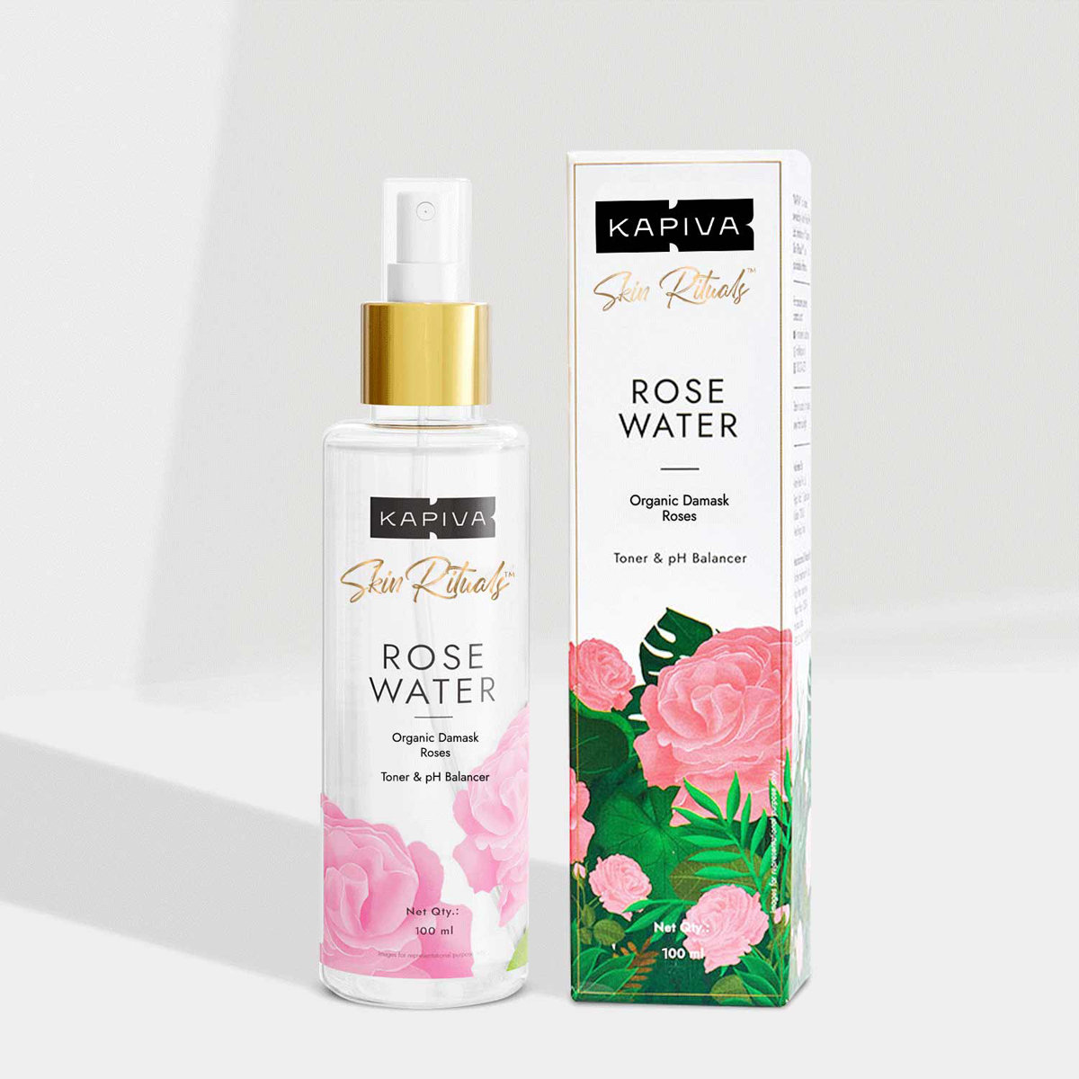 Kapiva Skin Rituals Rose Water 100 ml | Organic Damask Rose | Natural Skin Toner | Hydrates & Moisturises Skin | Maintain pH Balance, Pack of 1 Kapiva Skin Rituals Rose Water 100 ml | Organic Damask Rose | Natural Skin Toner | Hydrates & Moisturises Skin | Maintain pH Balance, Pack of 1