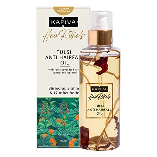 Kapiva Hair Rituals Tulsi Anti Hairfall Oil, 200 ml