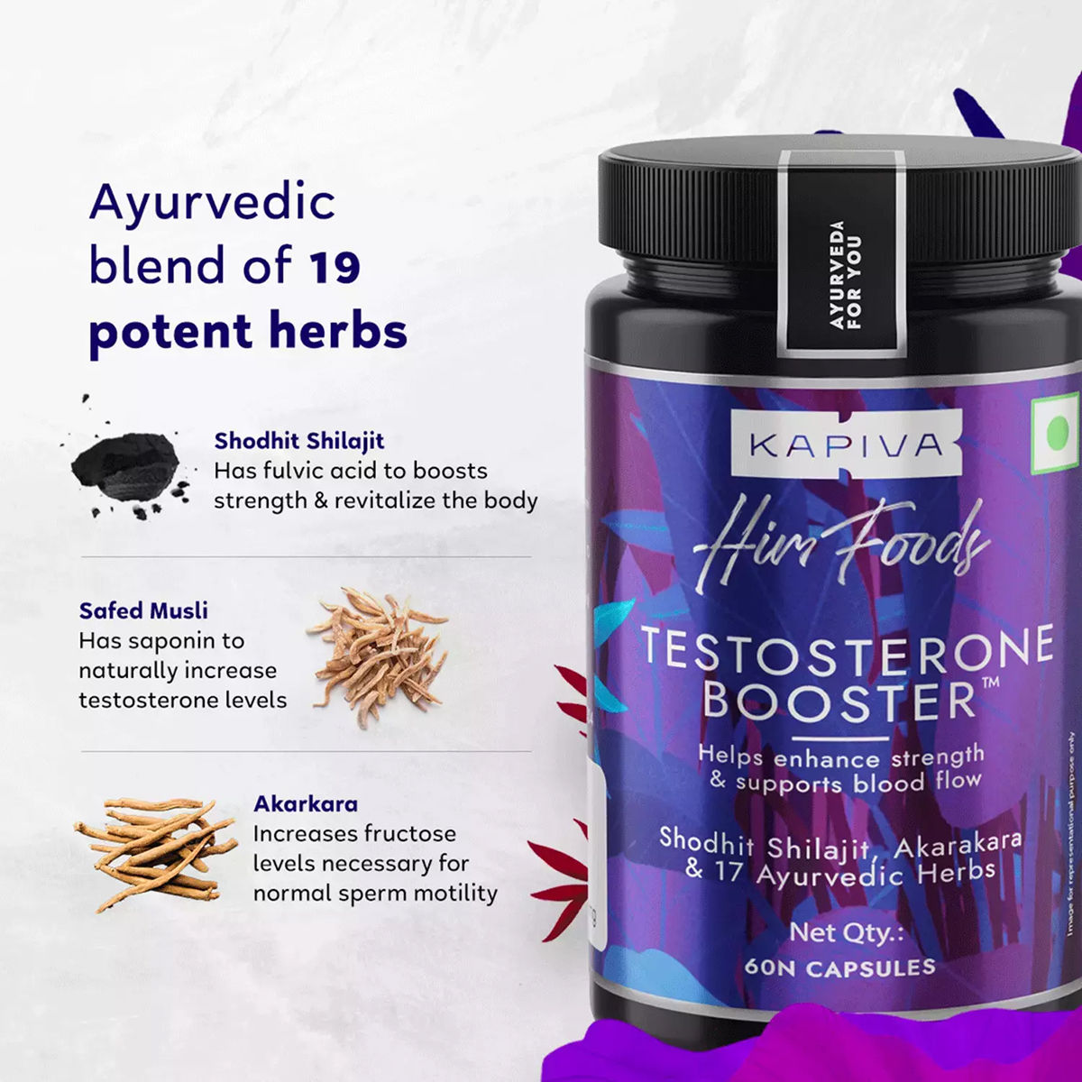 Kapiva Himfoods Testosterone Booster, 60 Capsules Price, Uses, Side
