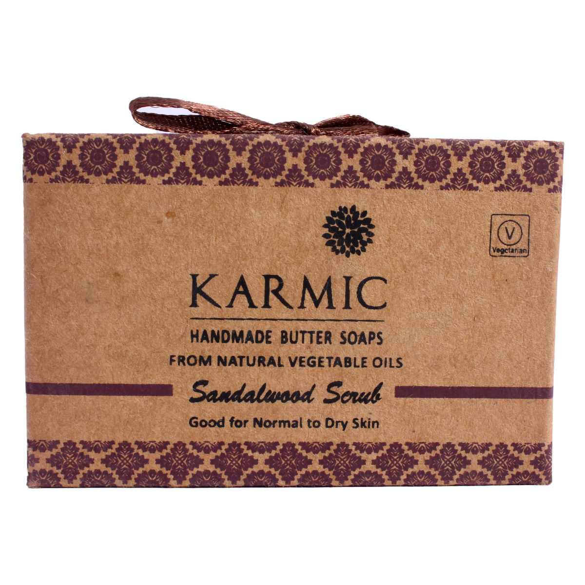 Karmic Handmade Butter Soaps Sandalwood Scrub 125G, Pack of 1 