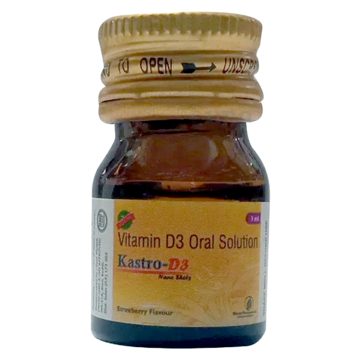 Kastro-D3 60K Sugar Free Butterscotch Flavour Oral Solution 5 ml, Pack of 1 Kastro-D3 60K Sugar Free Butterscotch Flavour Oral Solution 5 ml, Pack of 1