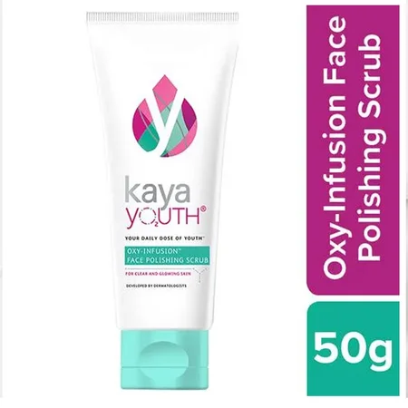 Kaya Youth Oxy-Infusion Face Polishing Scrub 50 gm | Removes Dead Skin Cells | For Clear & Glowing Skin