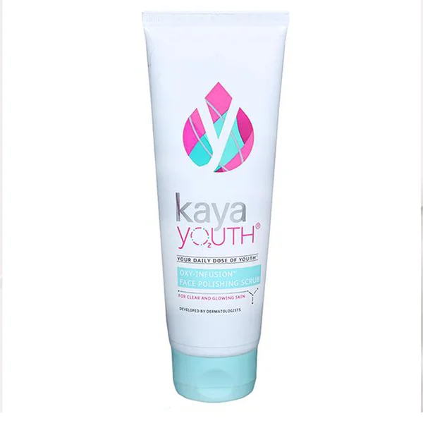 Kaya Youth Oxy-Infusion Face Polishing Scrub 100 gm | Removes Dead Skin Cells | For Clear &amp; Glowing Skin, Pack of 1