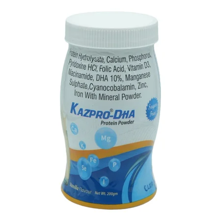 Kazpro-DHA Sugar Free Vanilla Flavour Protein Powder 200 gm
