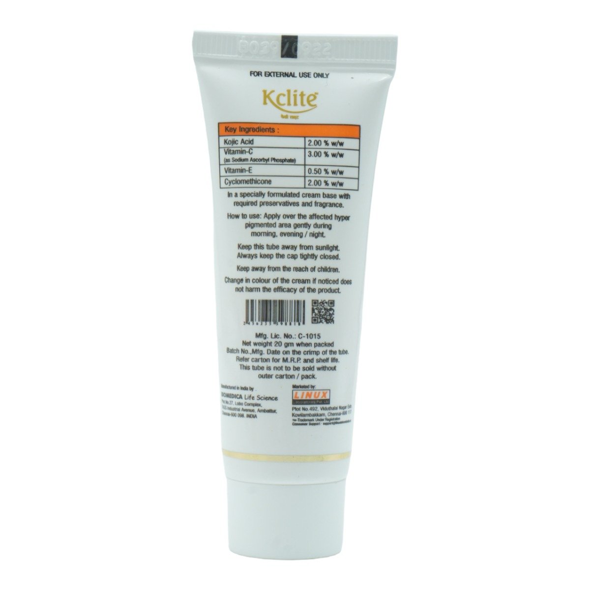 KCLITE CREAM 20 GM, Pack of 1 OINTMENT KCLITE CREAM 20 GM, Pack of 1 OINTMENT