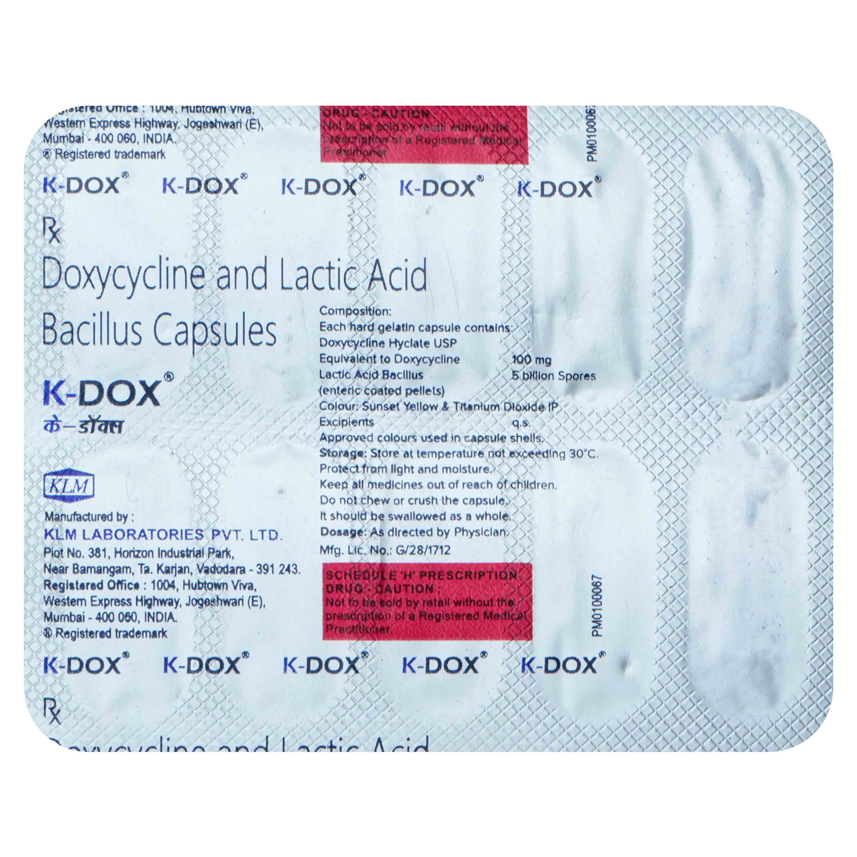 K Dox Capsule 10's, Pack of 10 CapsuleS K Dox Capsule 10's, Pack of 10 CapsuleS