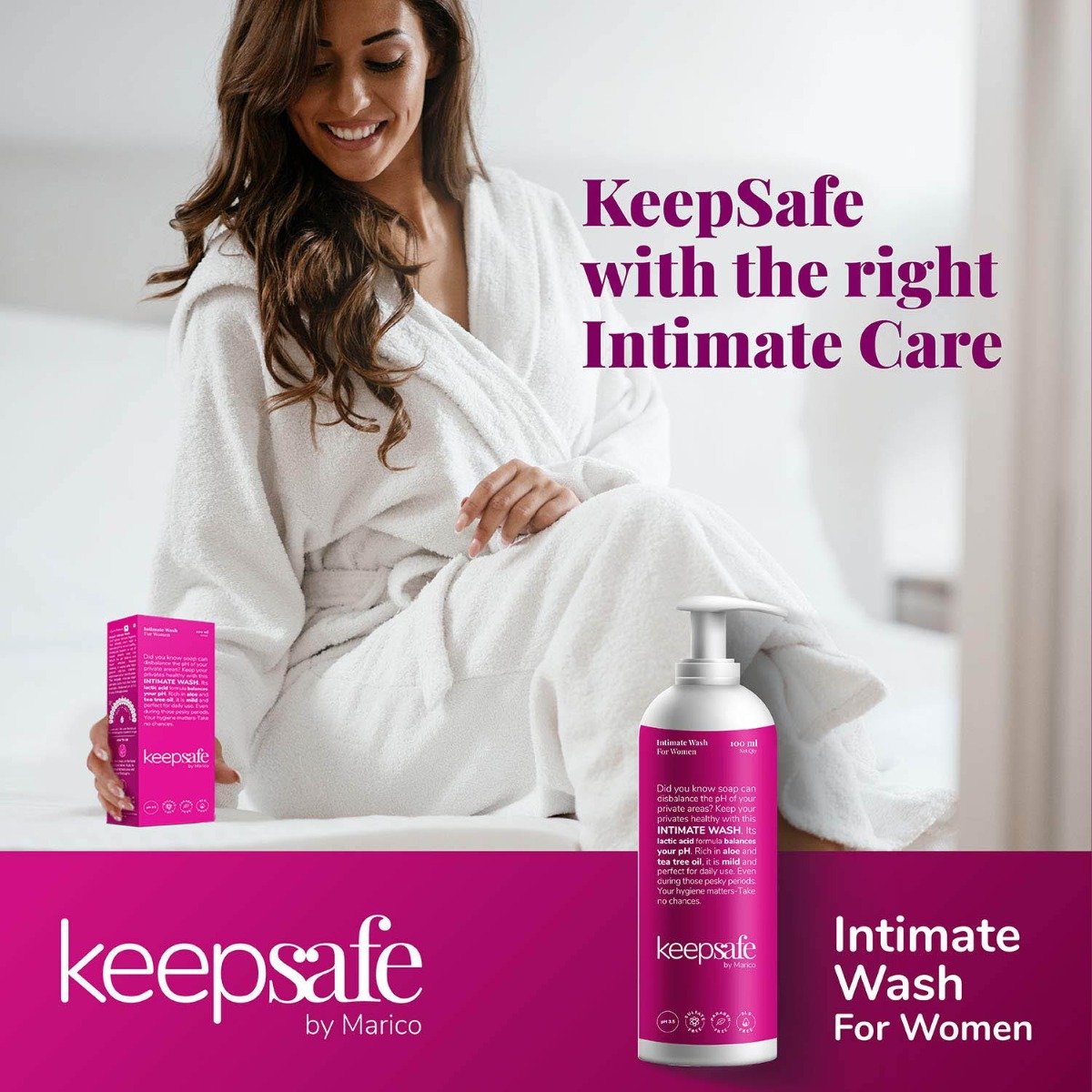 KeepSafe Intimate Wash, 100 ml, Pack of 1 KeepSafe Intimate Wash, 100 ml, Pack of 1