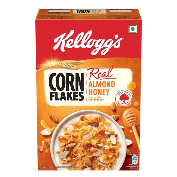 Kellogg's Real Almond Honey Corn Flakes, 300 gm, Pack of 1