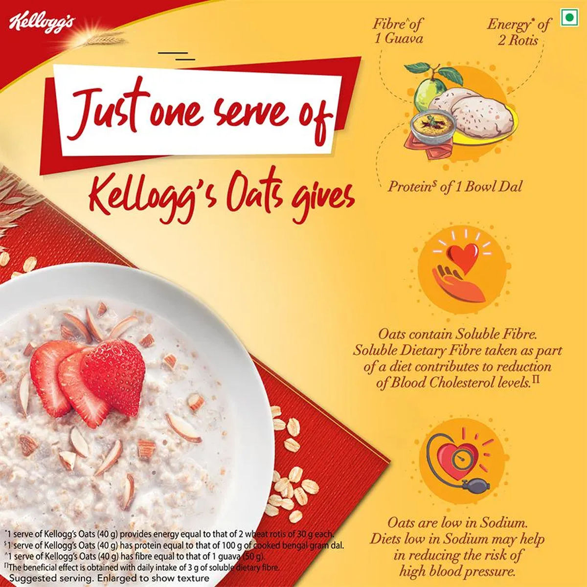 Kellogg;s Oats, 1 kg Price, Uses, Side Effects, Composition Apollo