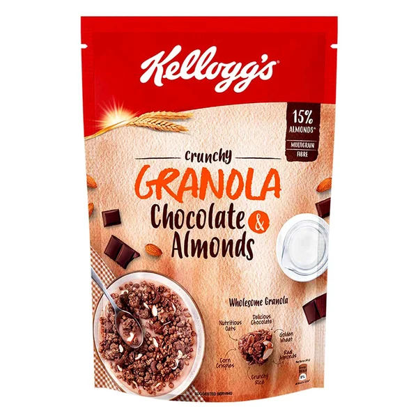 Kellogg's Chocolate &amp; Almonds Crunchy Granola, 450 gm, Pack of 1