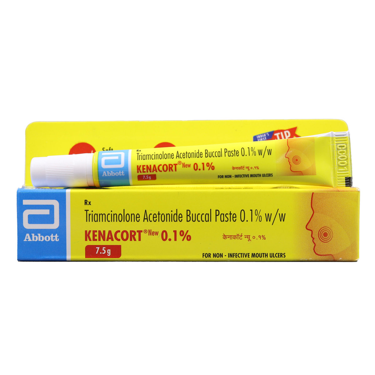 Kenacort New 0.1% Mouth Ulcers Paste 7.5 gm, Pack of 1 Paste Kenacort New 0.1% Mouth Ulcers Paste 7.5 gm, Pack of 1 Paste