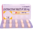 Keppra 500 mg Tablet 10's