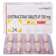 Keppra 750 mg Tablet 10's