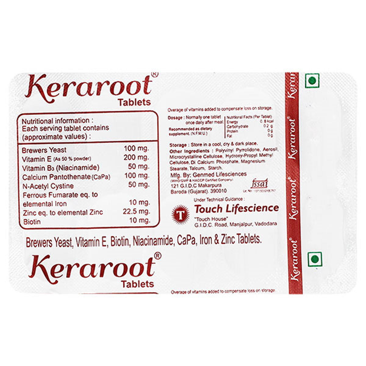 Buy Keraroot Tablet 10's Online