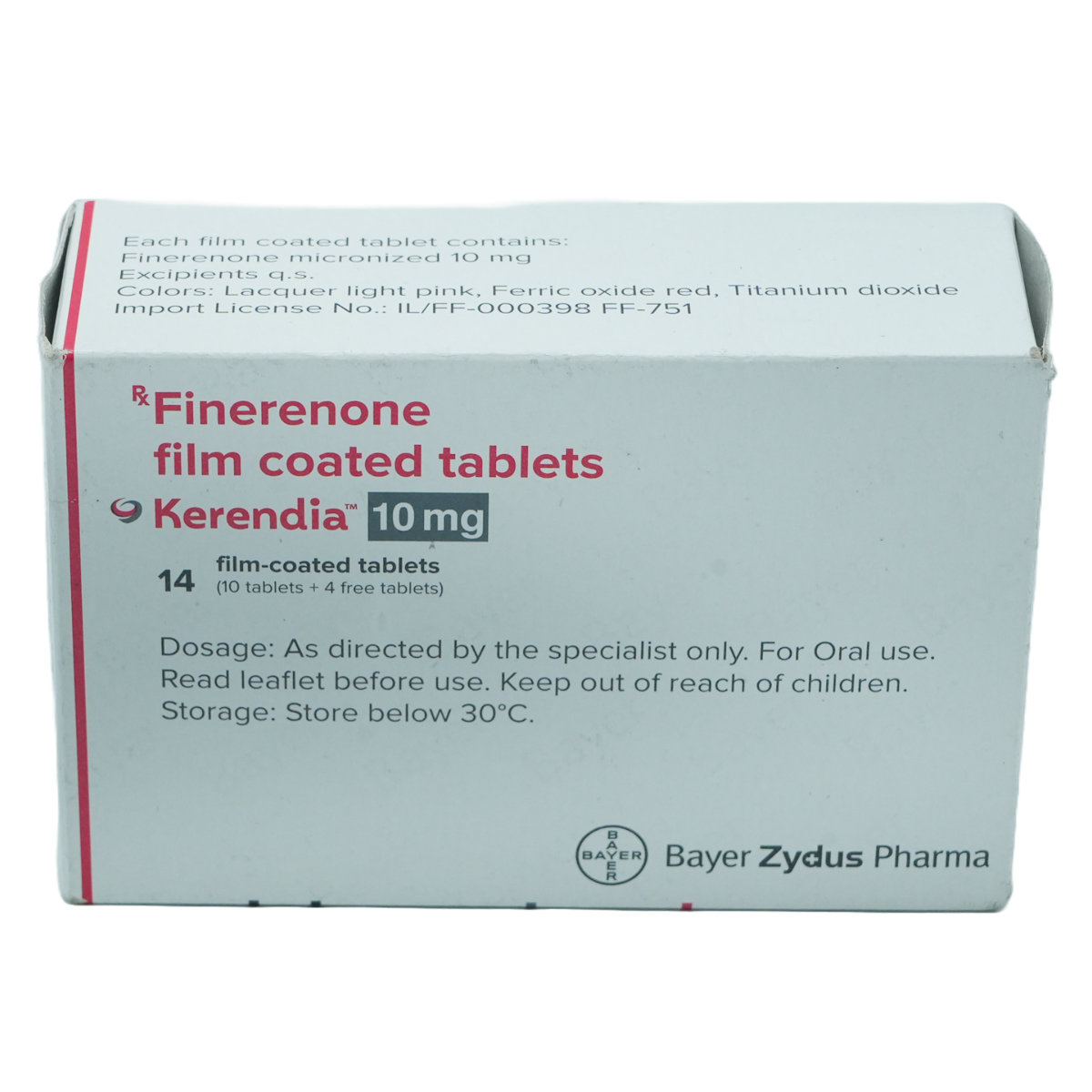 Kerendia 10 mg Tablet 14's, Pack of 14 TABLETS Kerendia 10 mg Tablet 14's, Pack of 14 TABLETS
