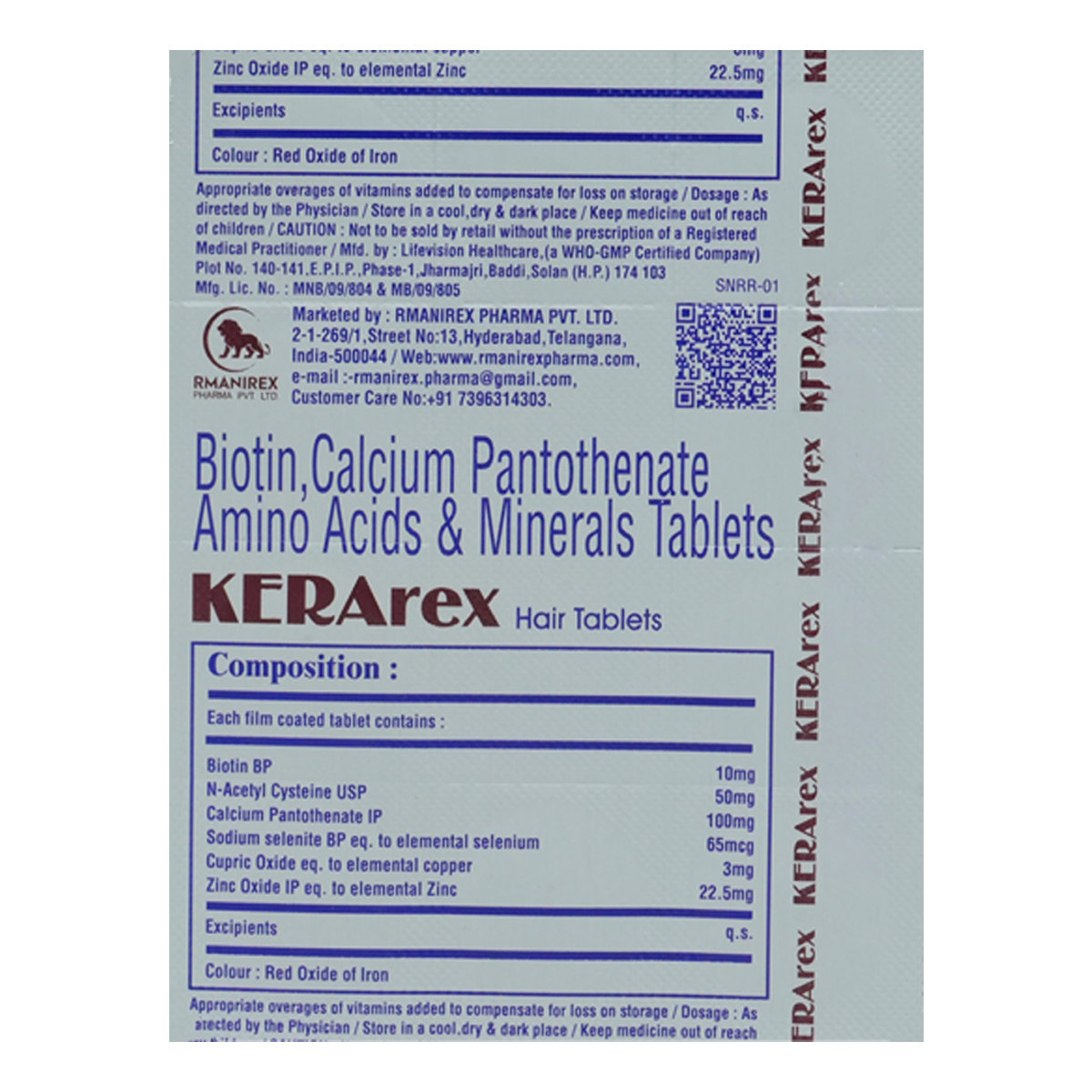 Kerarex Hair Tablet 10's, Pack of 10 Kerarex Hair Tablet 10's, Pack of 10
