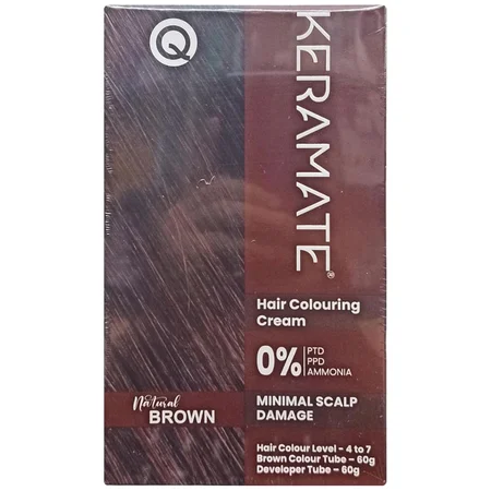 Keramate Hair Colour Natural Brown 60gm+60gm