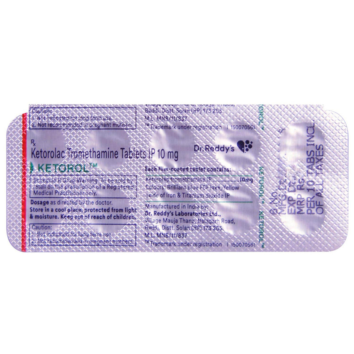 Ketorol 10 Tablet 10's, Pack of 10 TABLETS Ketorol 10 Tablet 10's, Pack of 10 TABLETS