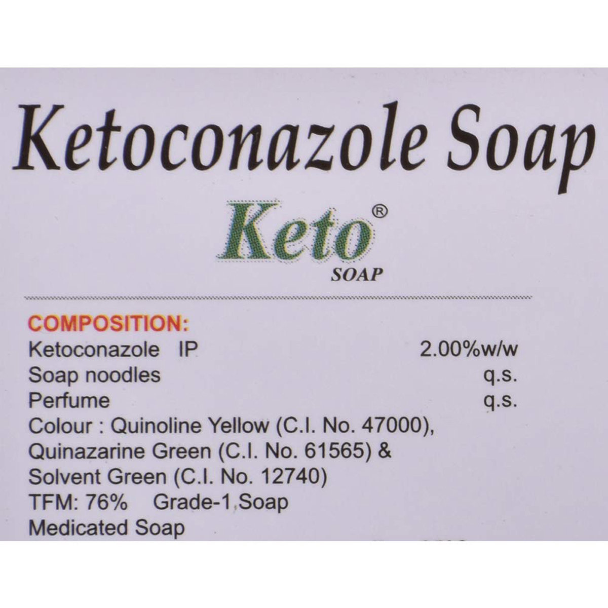 Keto Soap 50 gm | Ketoconazole | Medicated Soap | For Dandruff & Fungal Skin Infection, Pack of 1 Keto Soap 50 gm | Ketoconazole | Medicated Soap | For Dandruff & Fungal Skin Infection, Pack of 1