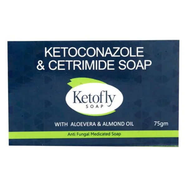 Ketofly Soap 75 gm | Ketoconazole &amp; Cetrimide | For Fungal Skin Infection Prevention, Pack of 1