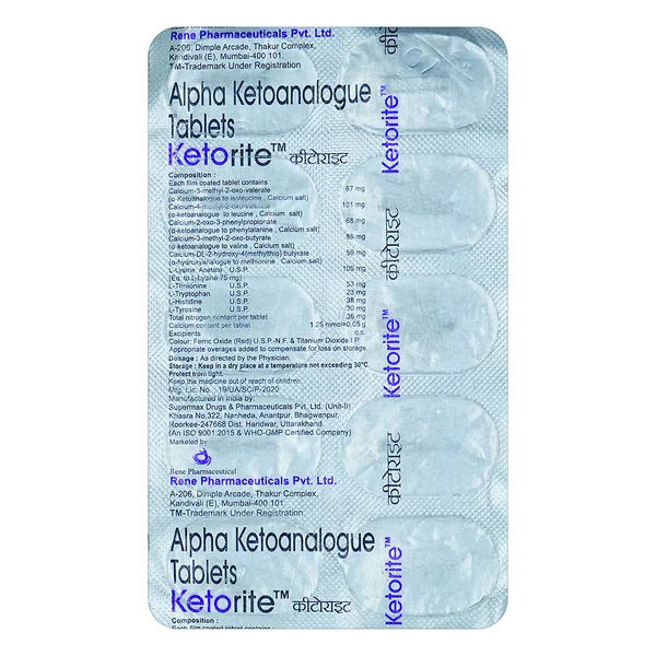 Ketorite Tablet 10's, Pack of 10 TABLETS