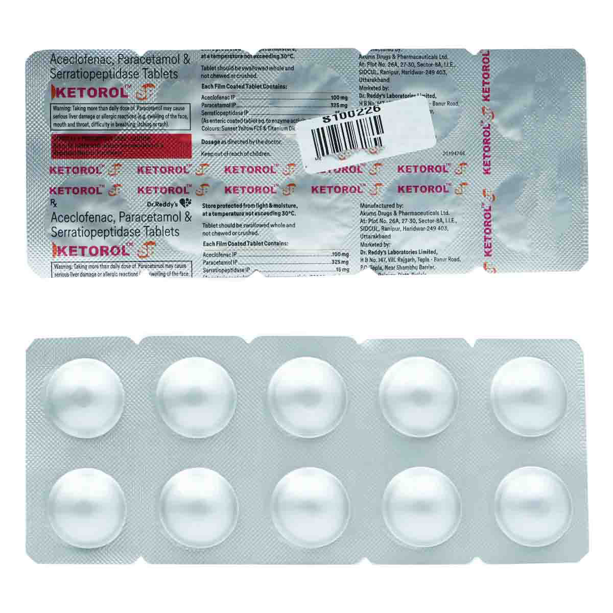 Ketorol SP Tablet 10's Price, Uses, Side Effects, Composition