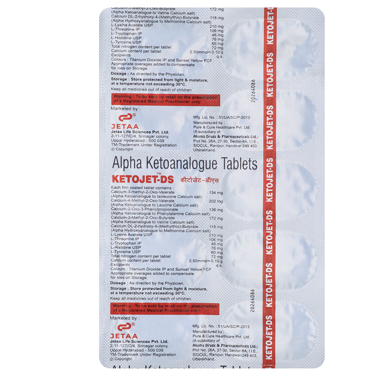 Buy Ketojet-Ds Tablet 10's Online