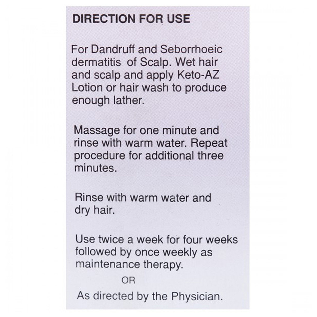 Keto-AZ Hair Wash Lotion 125 ml, Pack of 1 Lotion Keto-AZ Hair Wash Lotion 125 ml, Pack of 1 Lotion