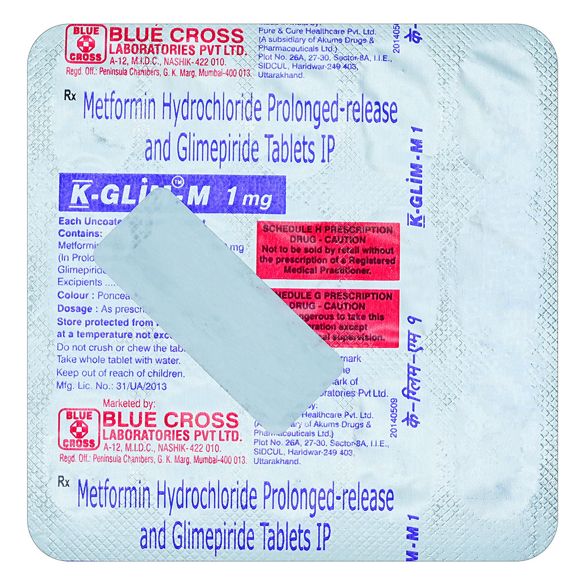 K Glim M 1 Tablet 15's, Pack of 15 TABLETS K Glim M 1 Tablet 15's, Pack of 15 TABLETS