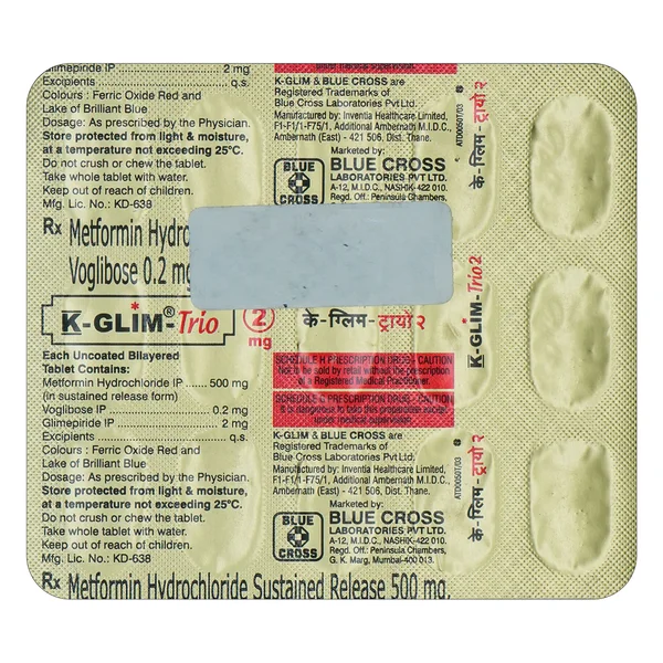 K-Glim-Trio 2 mg Tablet 15's