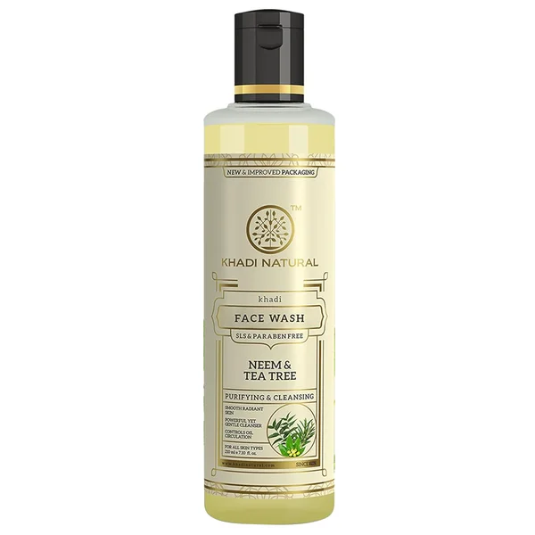 Khadi Natural Face Wash Neem & Tea Tree, 210 ml