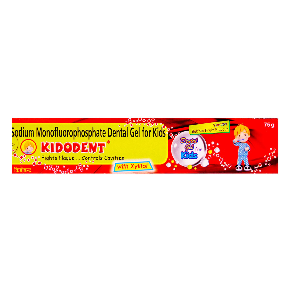 Kidodent Bubble Fruit Flavour Kids Toothpaste, 75 gm, Pack of 1 Kidodent Bubble Fruit Flavour Kids Toothpaste, 75 gm, Pack of 1
