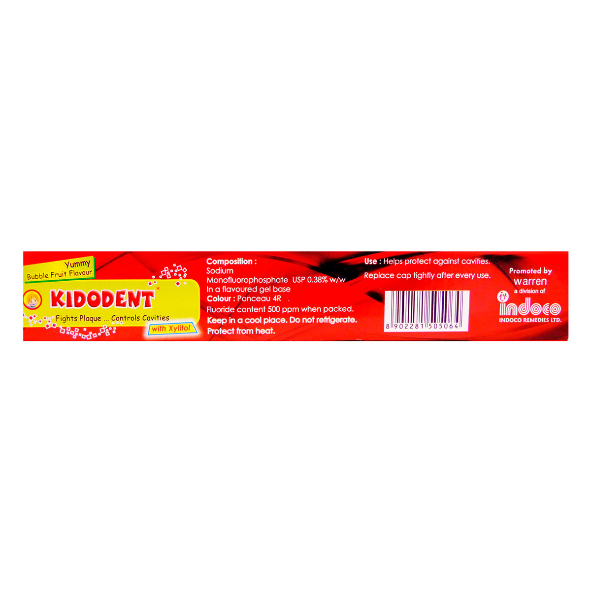 Kidodent Bubble Fruit Flavour Kids Toothpaste, 75 gm, Pack of 1 Kidodent Bubble Fruit Flavour Kids Toothpaste, 75 gm, Pack of 1