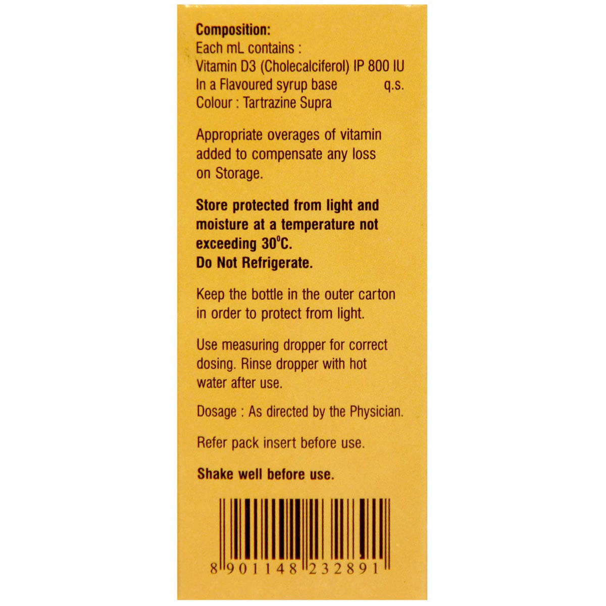 Kidrich-D3 800 IU/ml Nano Drops 15 ml, Pack of 1 Kidrich-D3 800 IU/ml Nano Drops 15 ml, Pack of 1