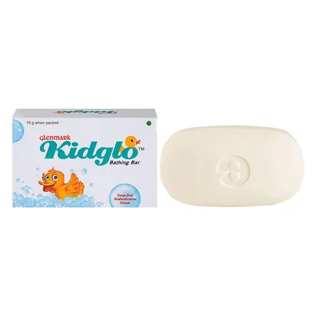 Kidglo Bathing Bar 75 gm | Moisturises Skin | Prevent Dryness, Rash, Itchy & Scaly Skin | For Kids Sensitive Skin