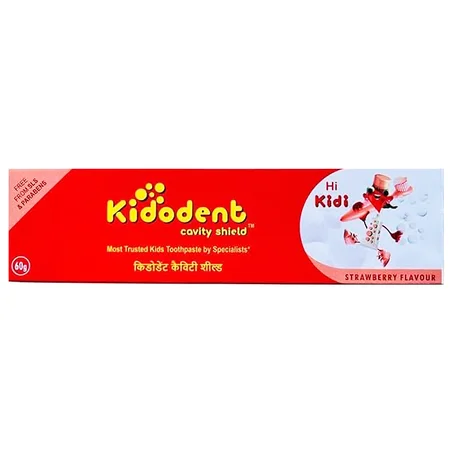 Kidodent Cavity Shield Strawberry Flavour Toothpaste 60 gm